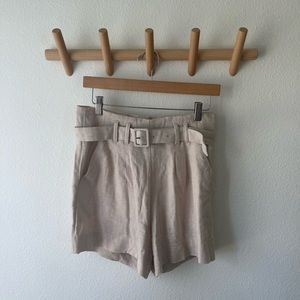 NWT Abercrombie high waist linen blend shorts